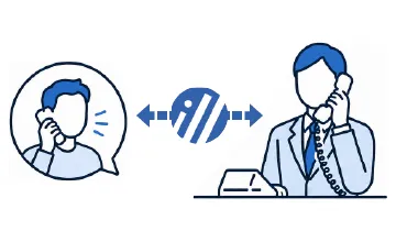 電話運用開始のイラスト