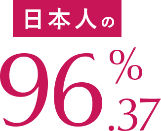 日本人の96.37％が